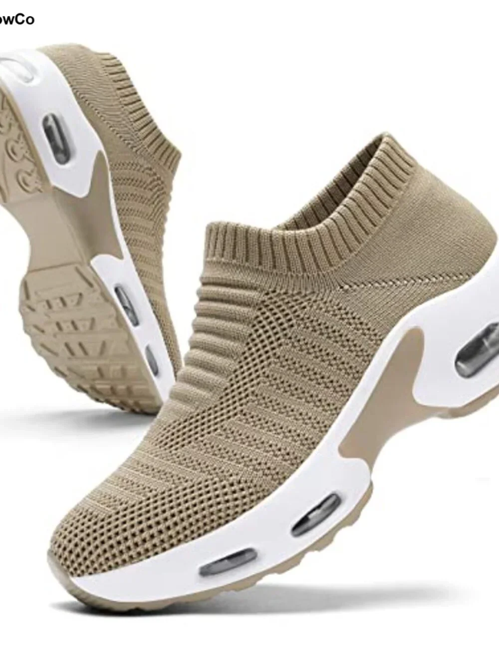 Women's Slip-On Walking Sneakers Breathable Mesh Air Cushion Arch Support Nurse